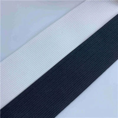 Bandes élastiques en polyester blanc/noir